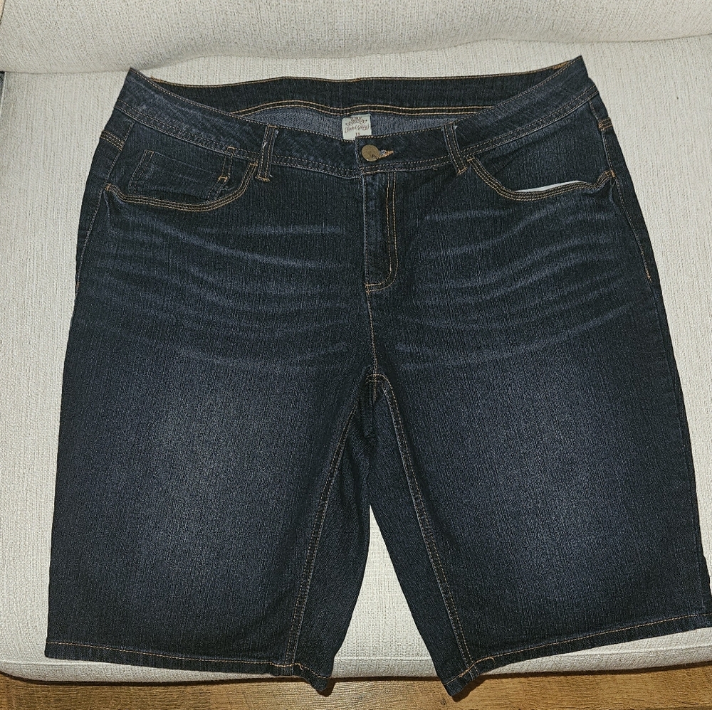 Faded Glory Women's Deep Indigo Jean Shorts